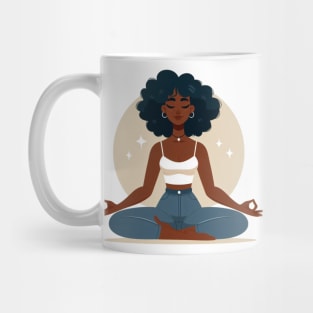 Black woman doing Yoga Mug